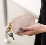 Handy little suede effect purse with key ring
