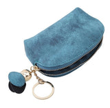 Handy little suede effect purse with key ring