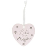 Baby’s first Christmas ceramic heart plaque