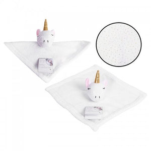 A magical unicorn comforter with extra sparkle